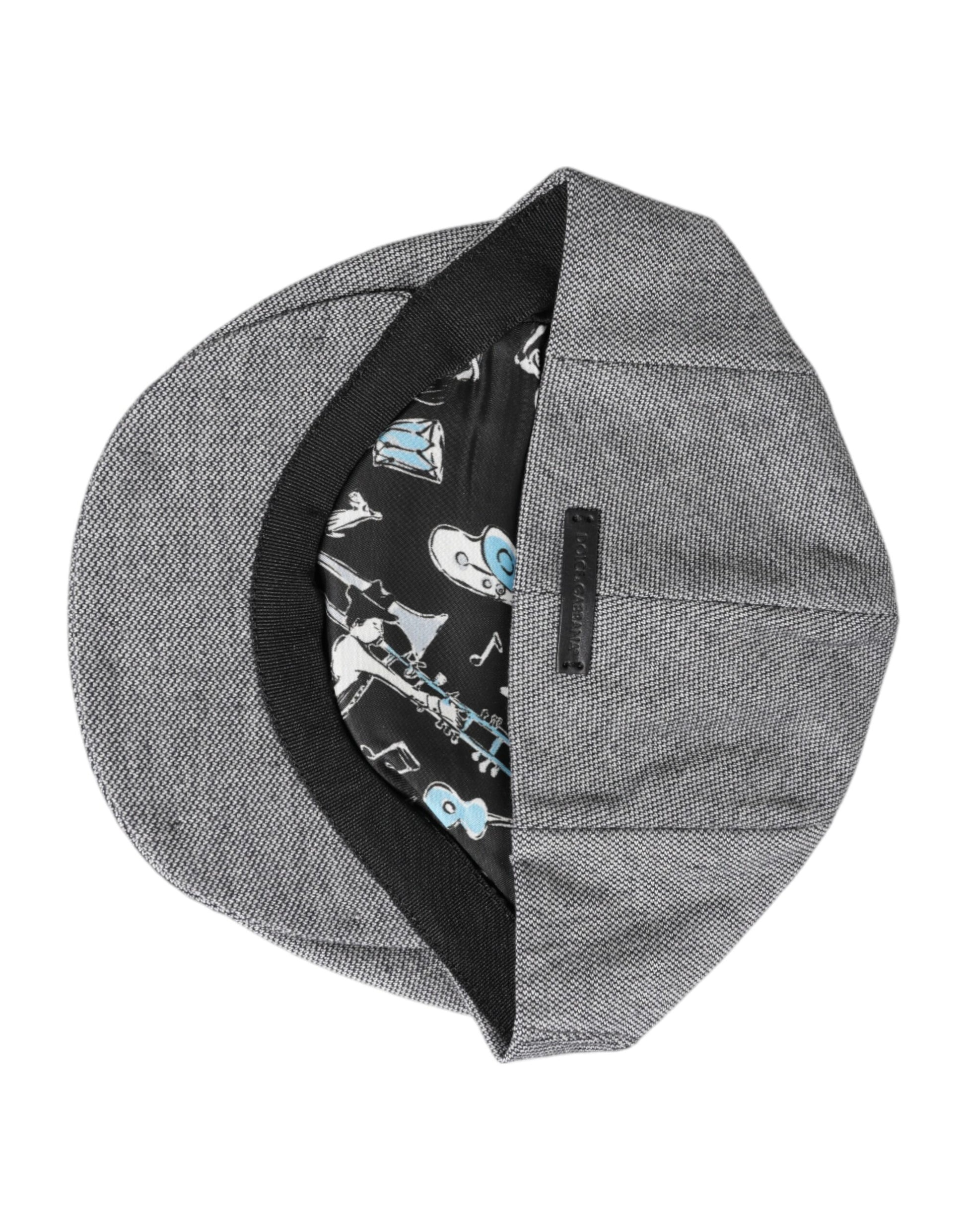 Gray Cotton Newsboy Capello Cabbie Hat