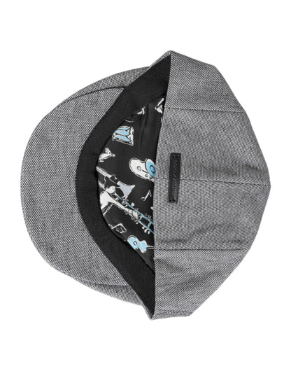 Gray Cotton Newsboy Capello Cabbie Hat