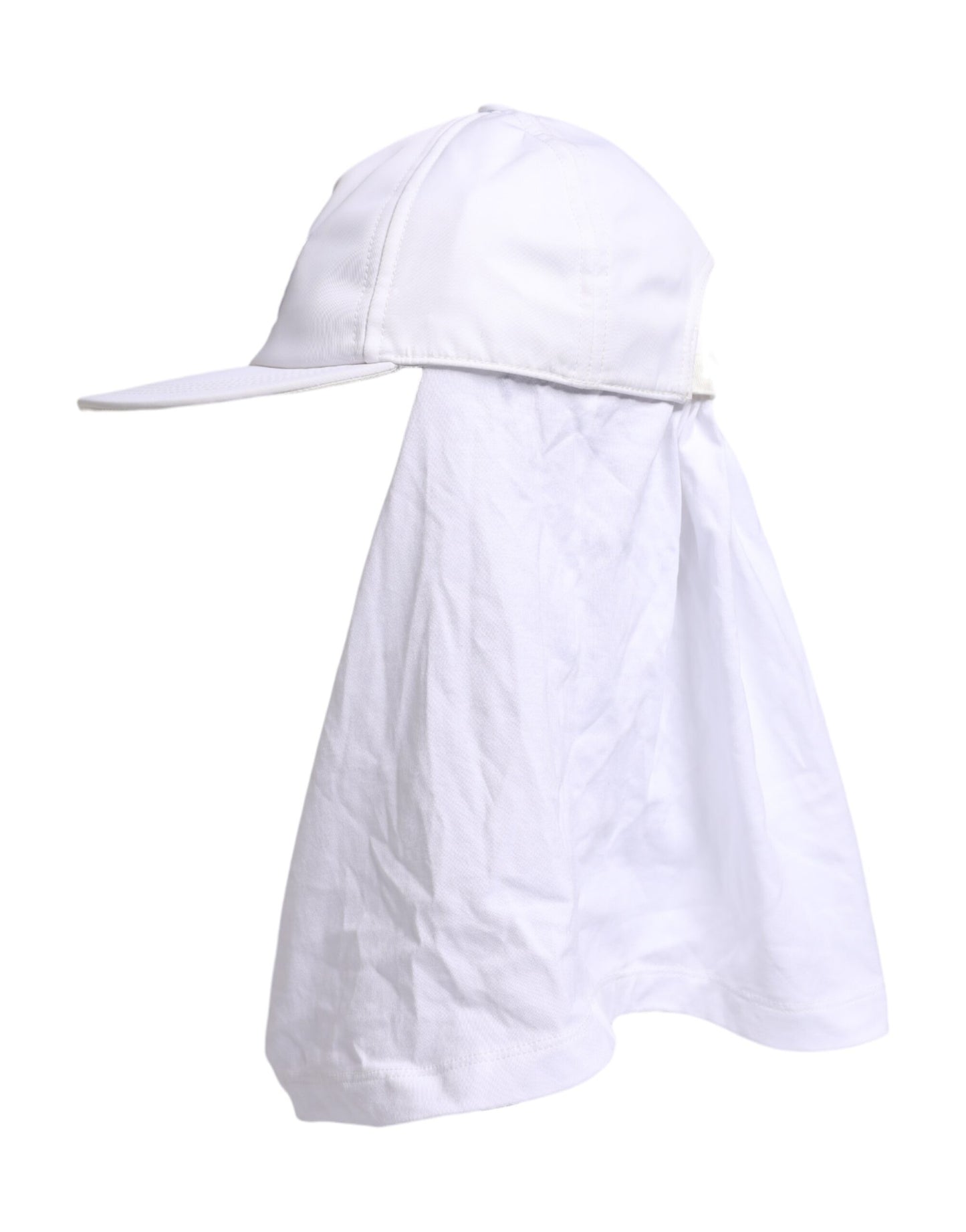 White Cotton DG Logo Plaque Baseball Balaclava Cap