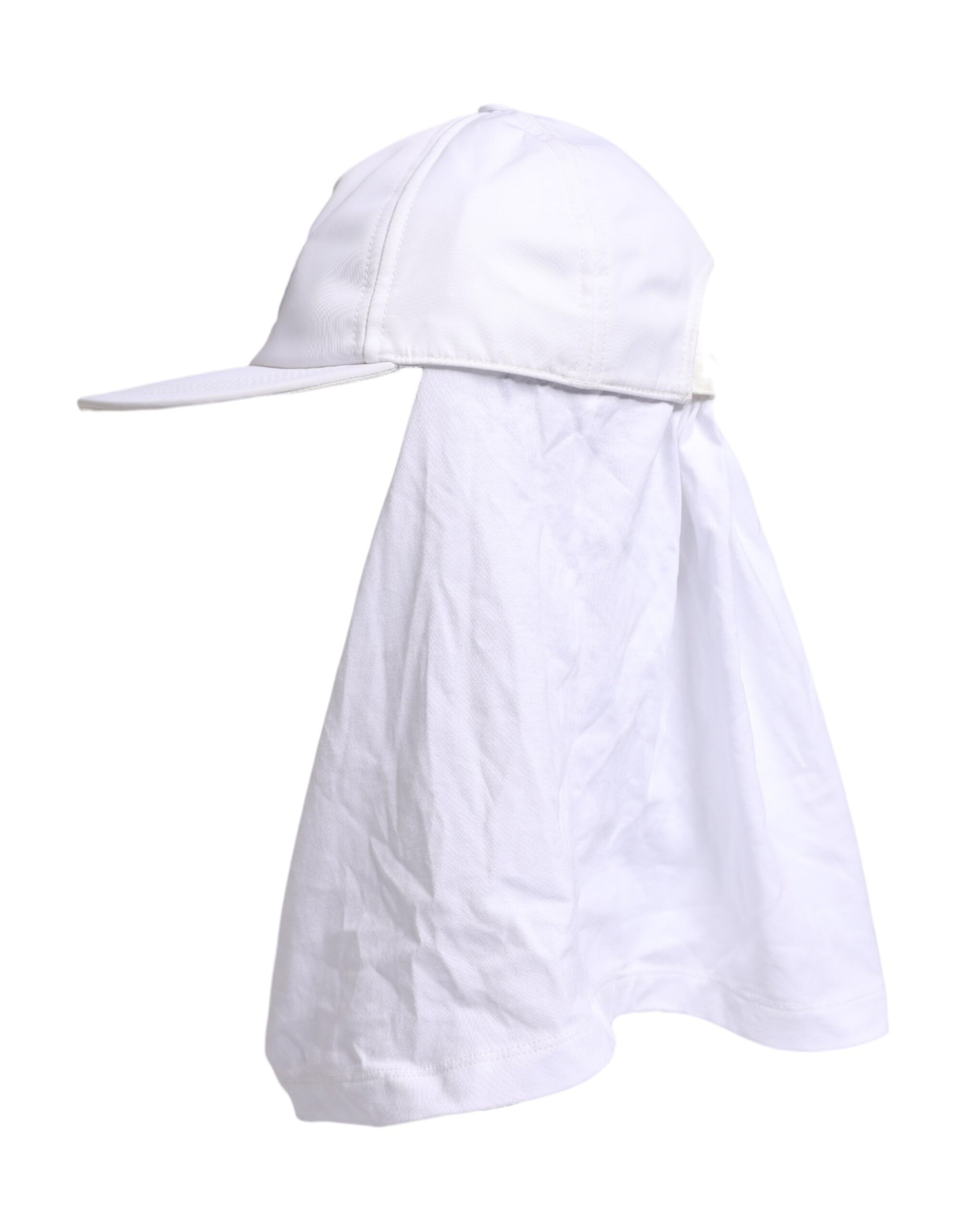 White Cotton DG Logo Plaque Baseball Balaclava Cap