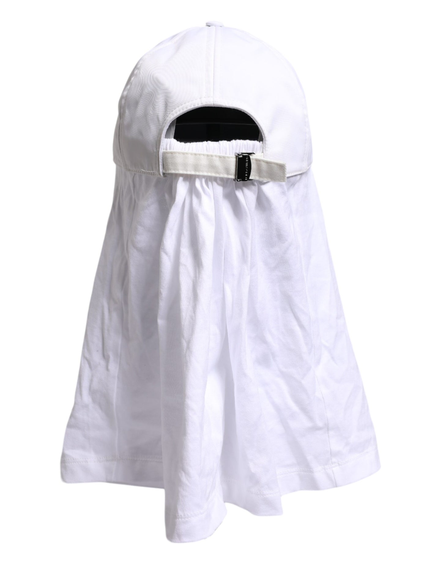 White Cotton DG Logo Plaque Baseball Balaclava Cap
