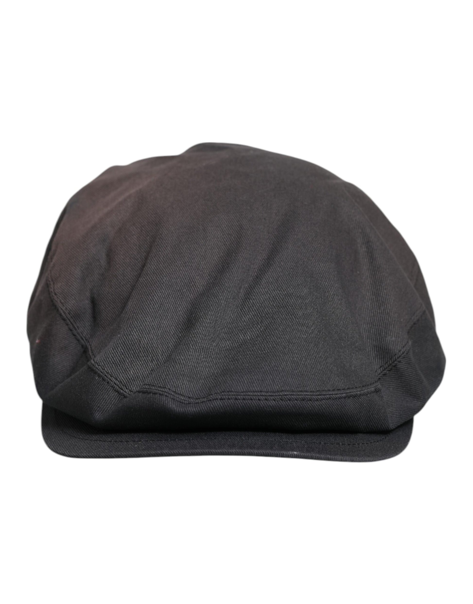 Black Cotton Newsboy Capello Cabbie Hat