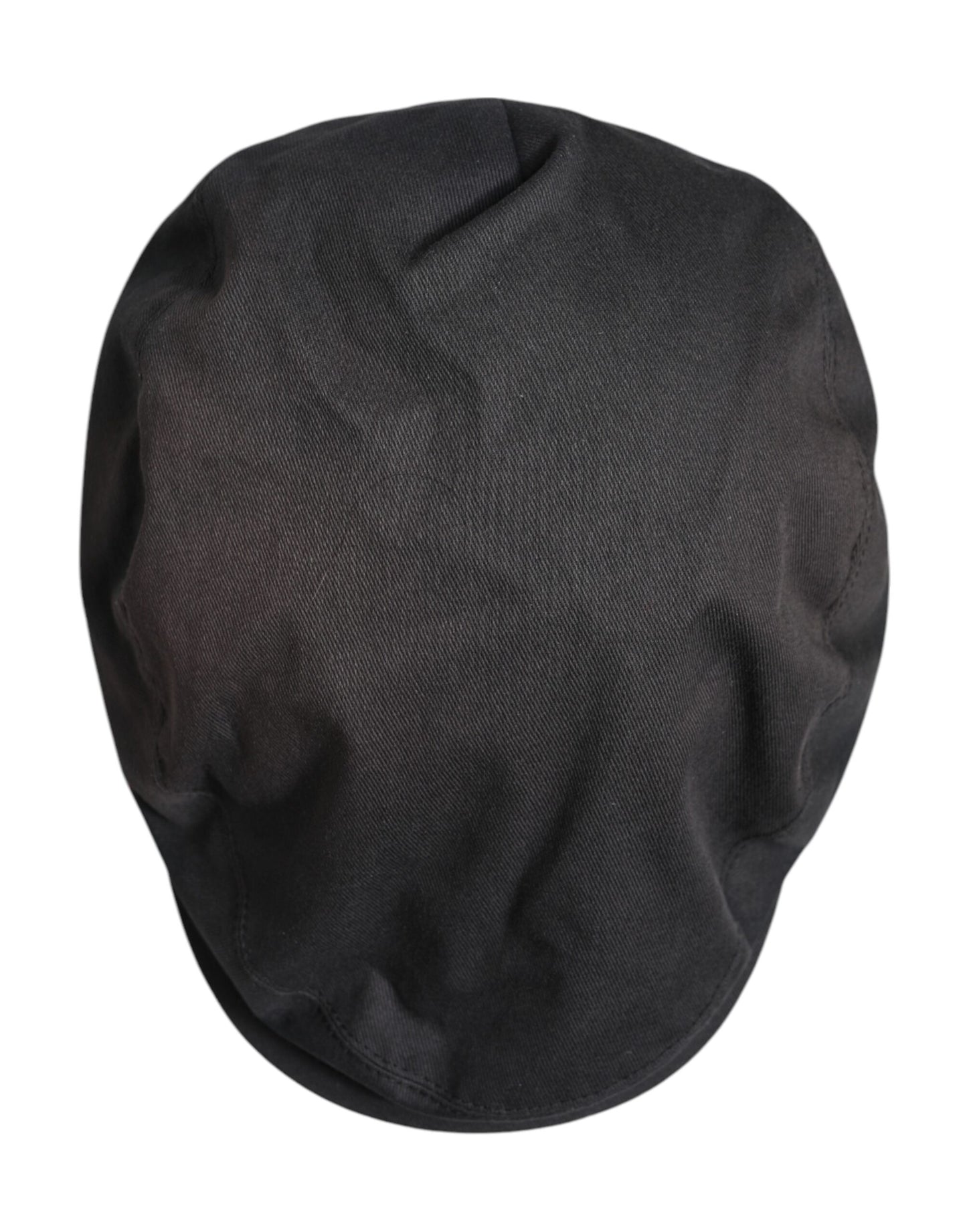 Black Cotton Newsboy Capello Cabbie Hat