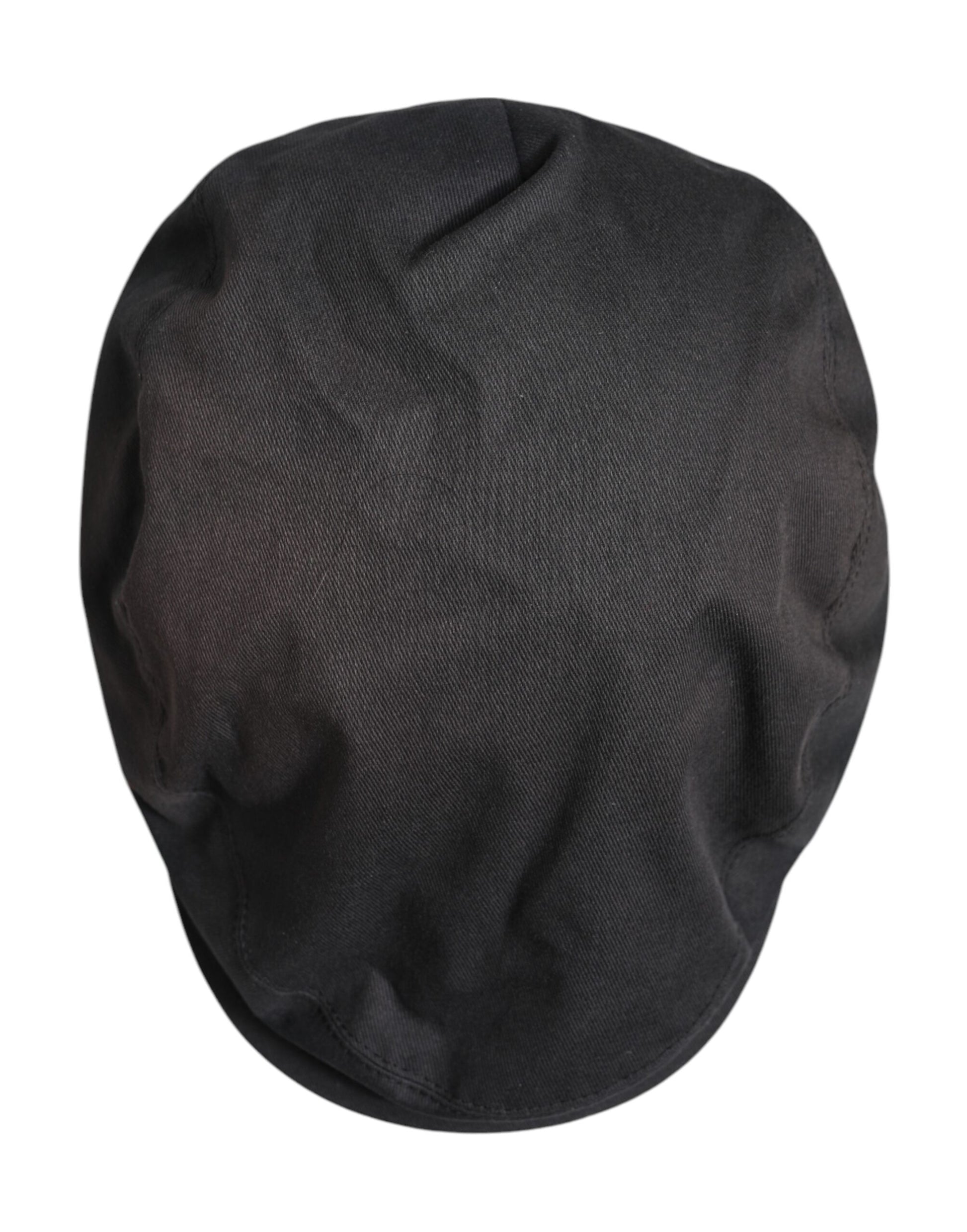Black Cotton Newsboy Capello Cabbie Hat