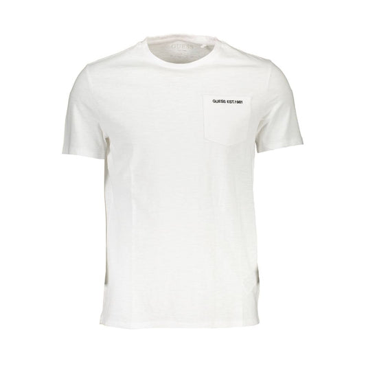 Camiseta blanca de algodón para hombre