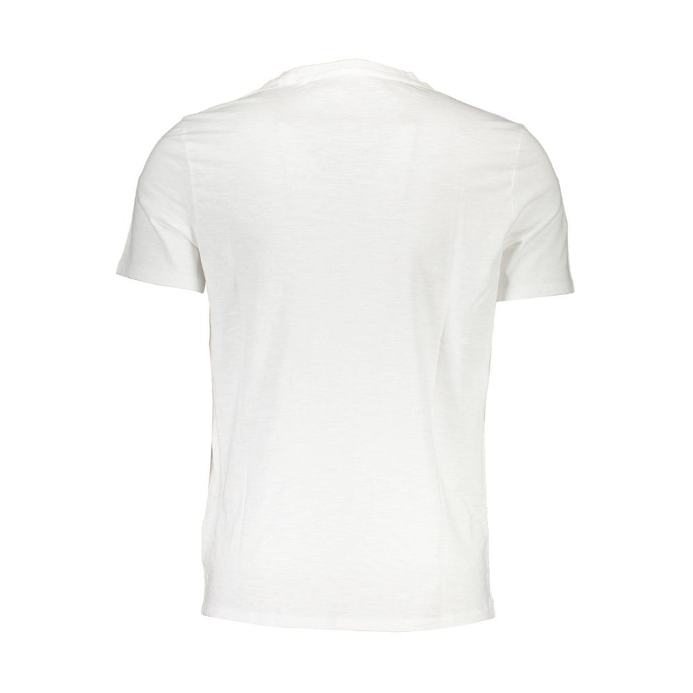Camiseta blanca de algodón para hombre