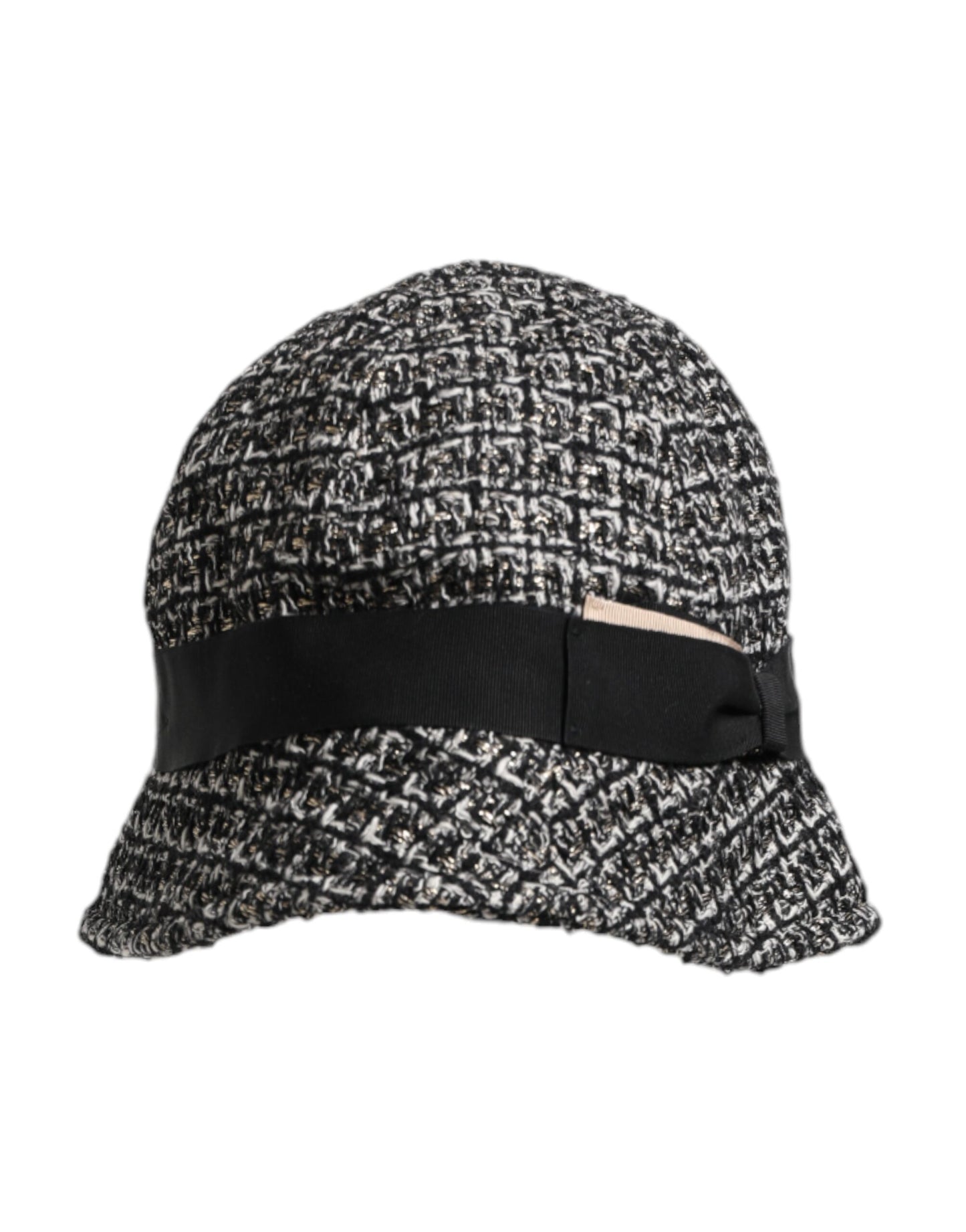 Black Cotton Blend Bucket Hat
