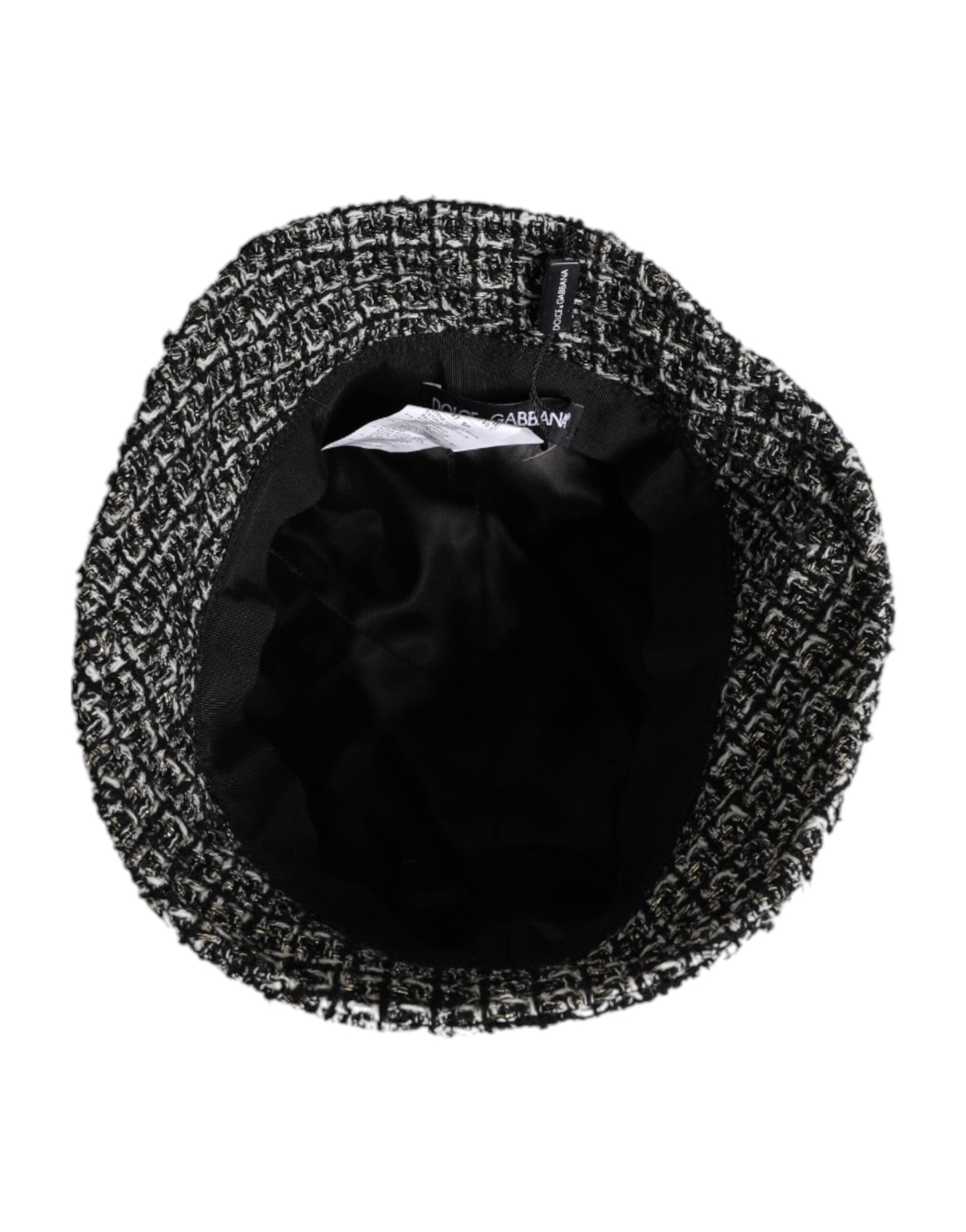 Black Cotton Blend Bucket Hat
