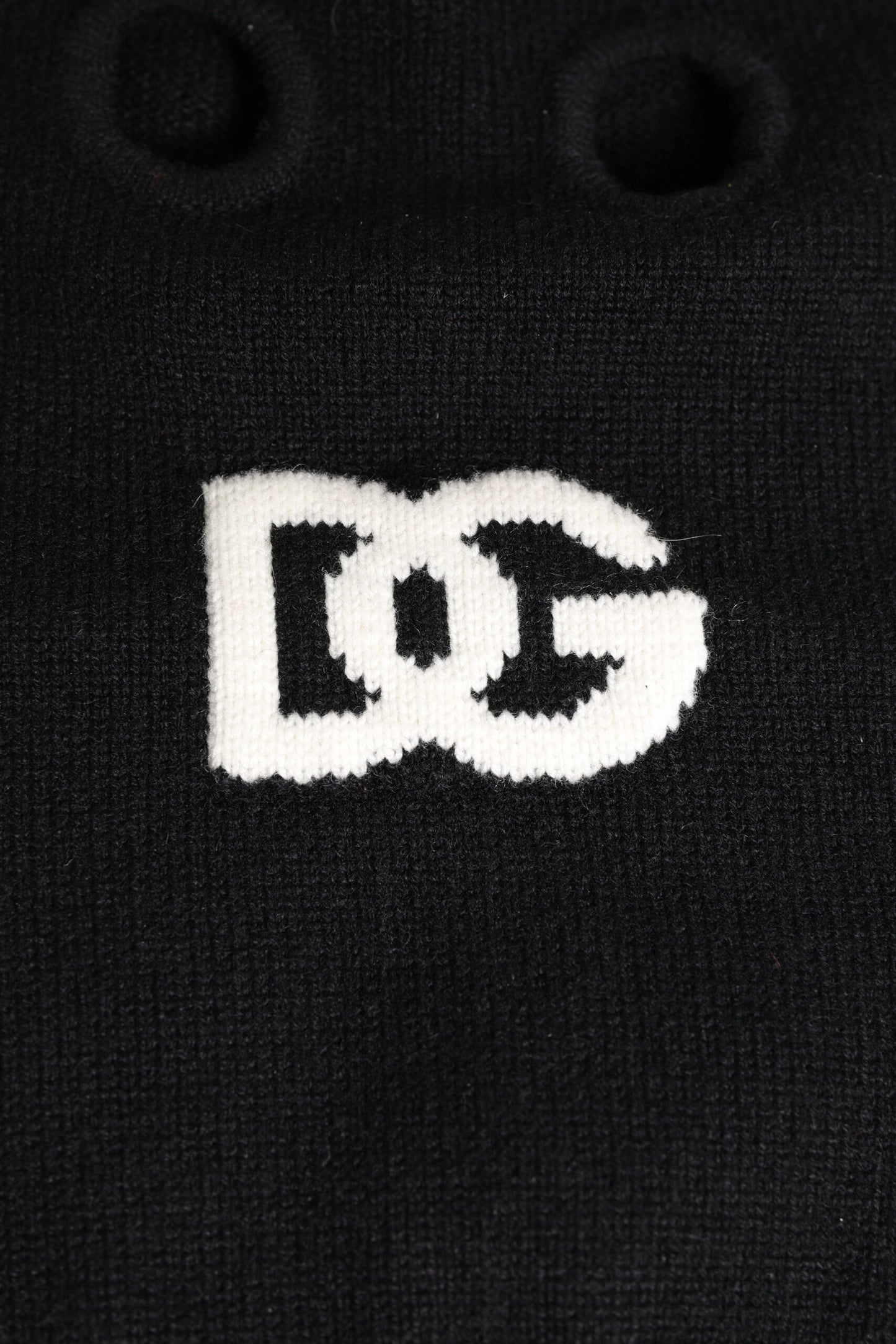 Black Cashmere Knitted Ski Mask Balaclava Hat