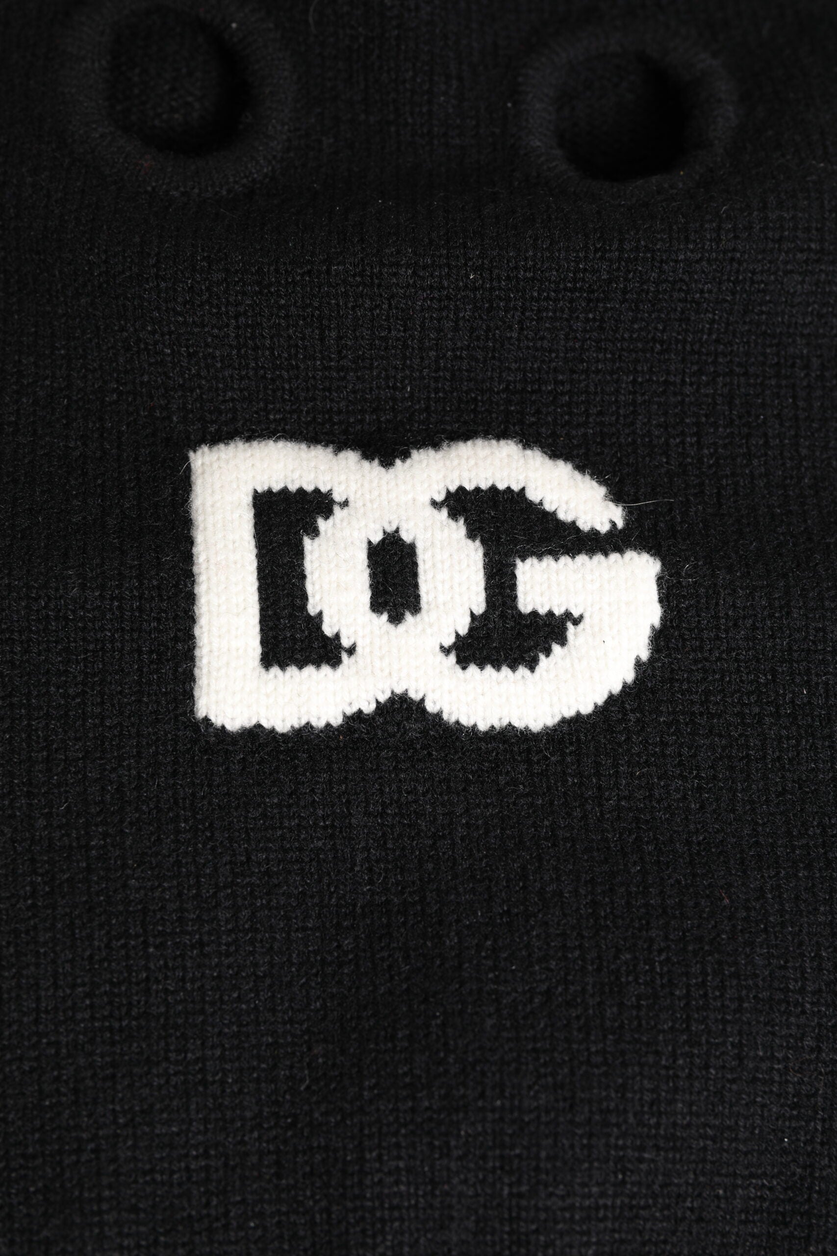 Black Cashmere Knitted Ski Mask Balaclava Hat