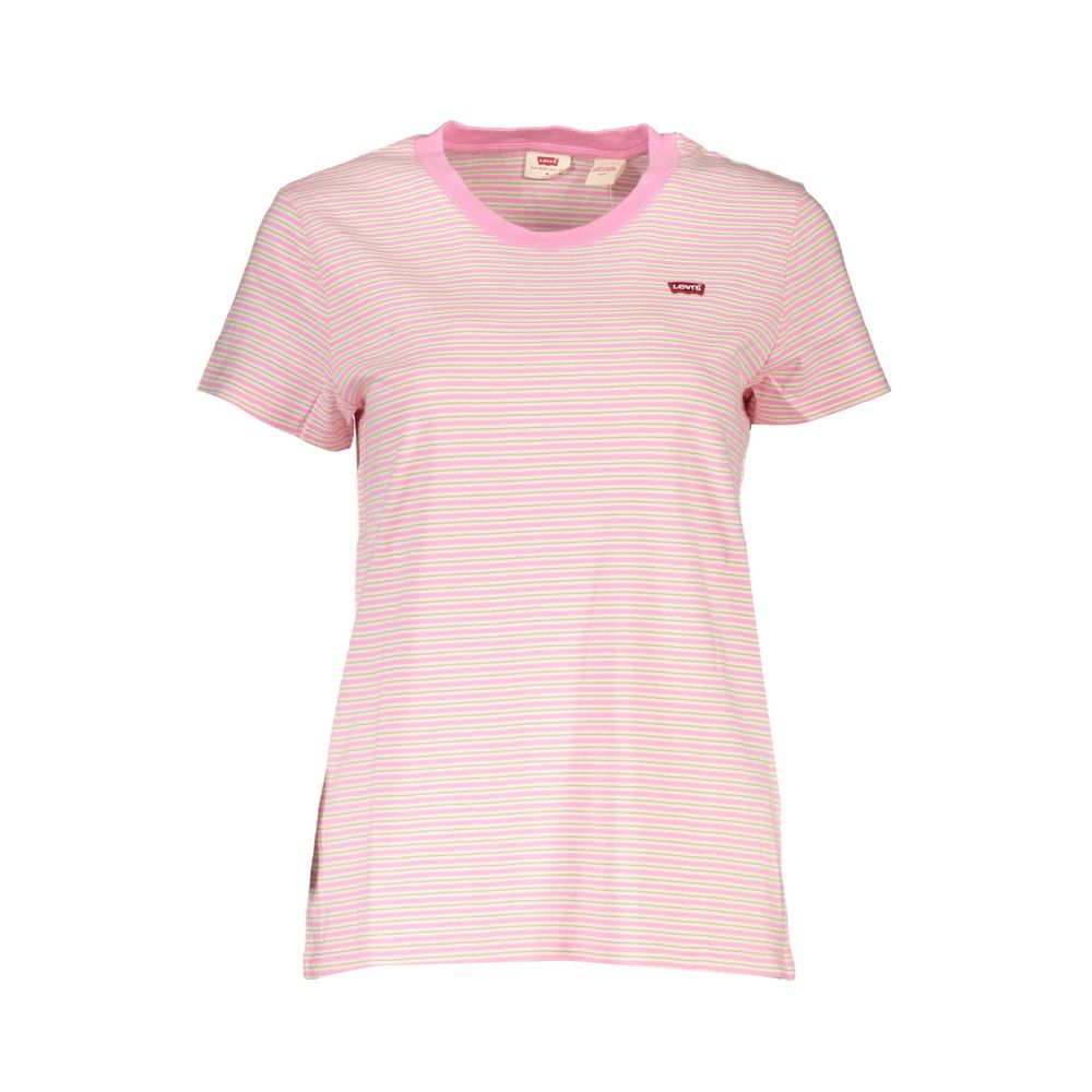 Camiseta de mujer de algodón rosa