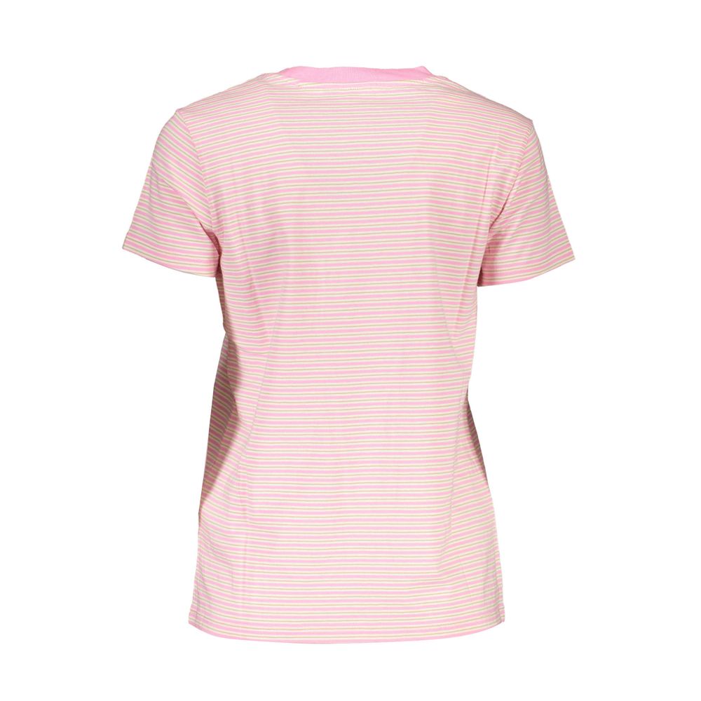 Camiseta de mujer de algodón rosa