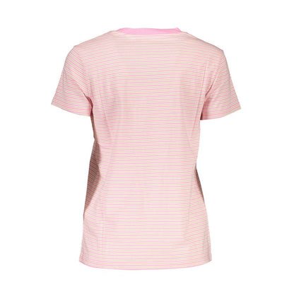 Camiseta de mujer de algodón rosa