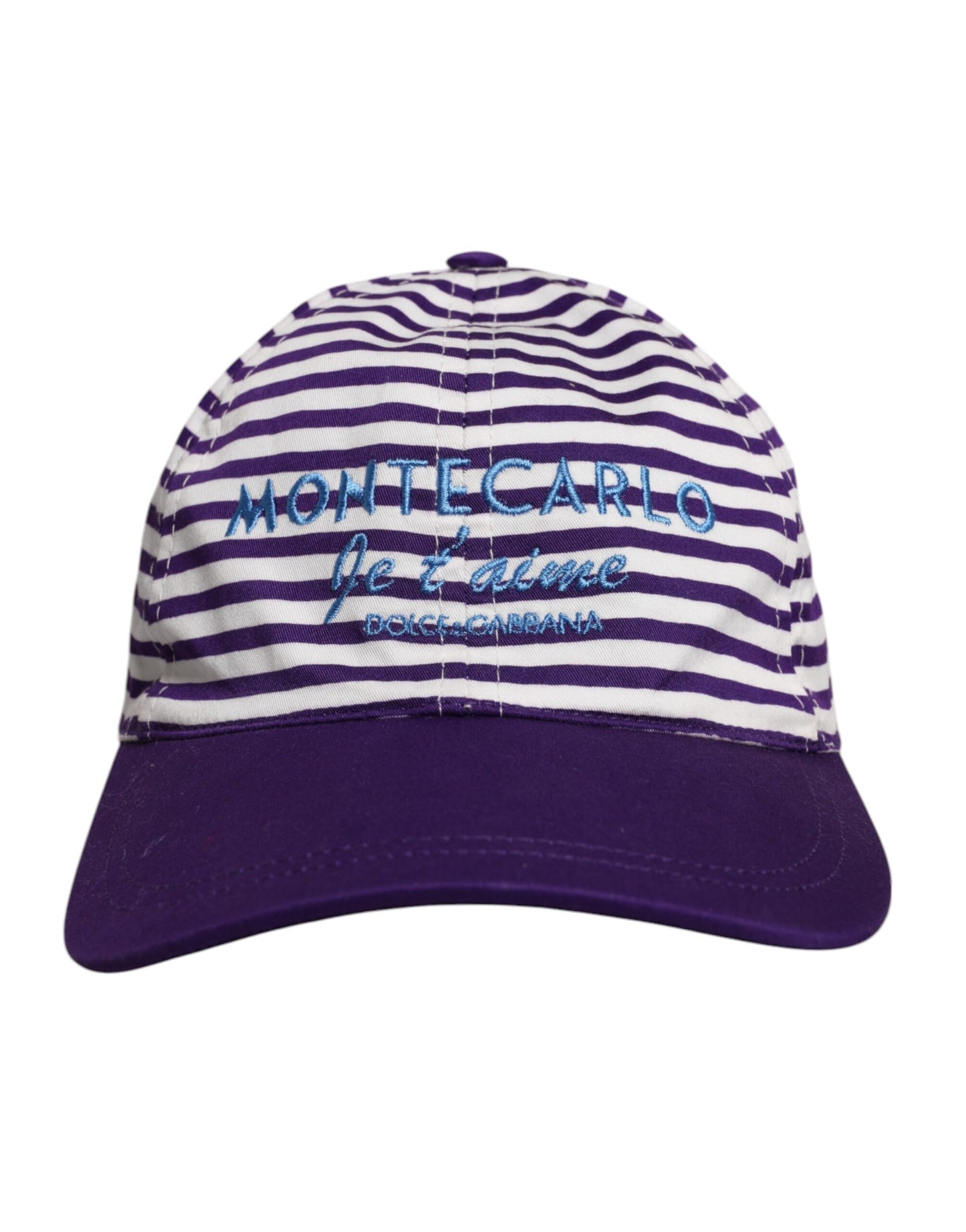 White Purple Stripe Cotton Women Baseball Cap