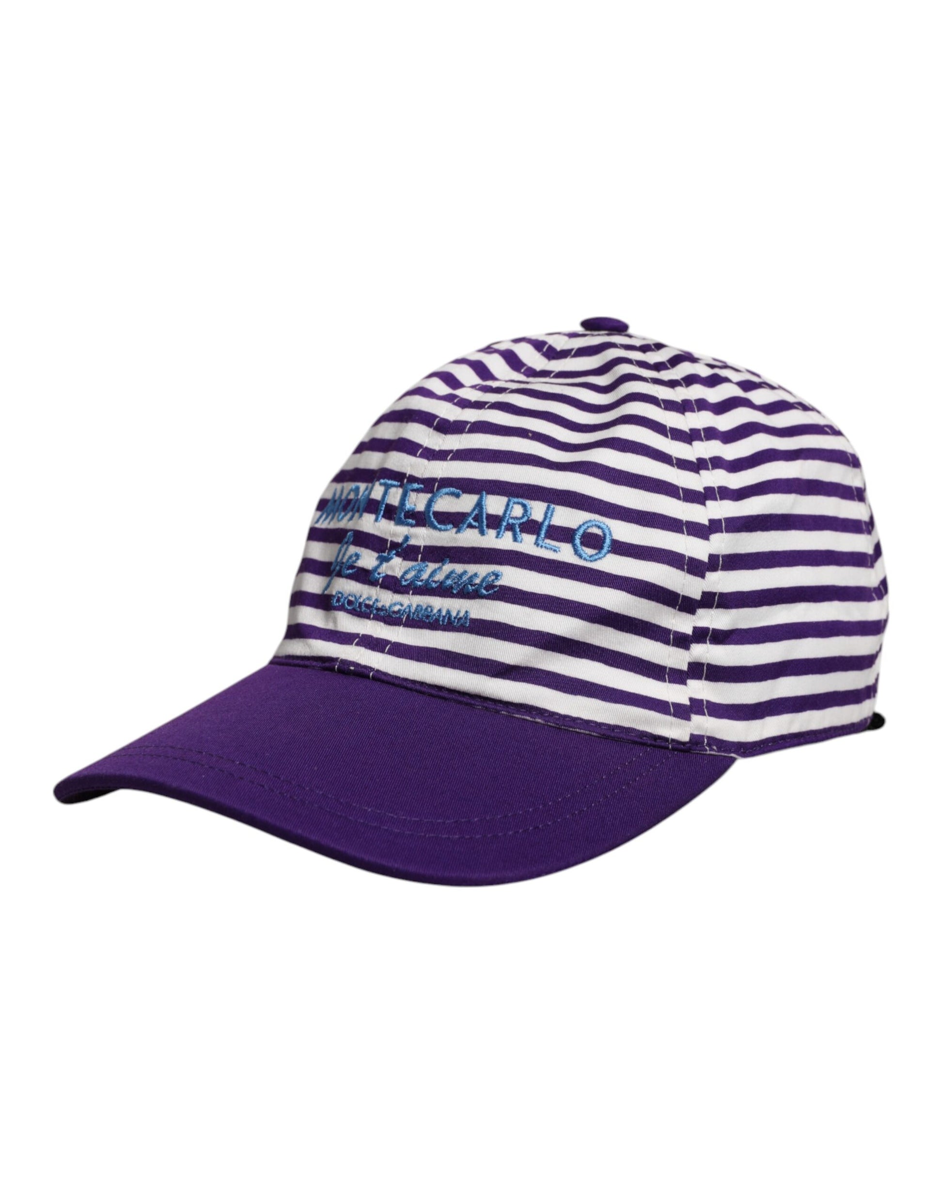 White Purple Stripe Cotton Women Baseball Cap