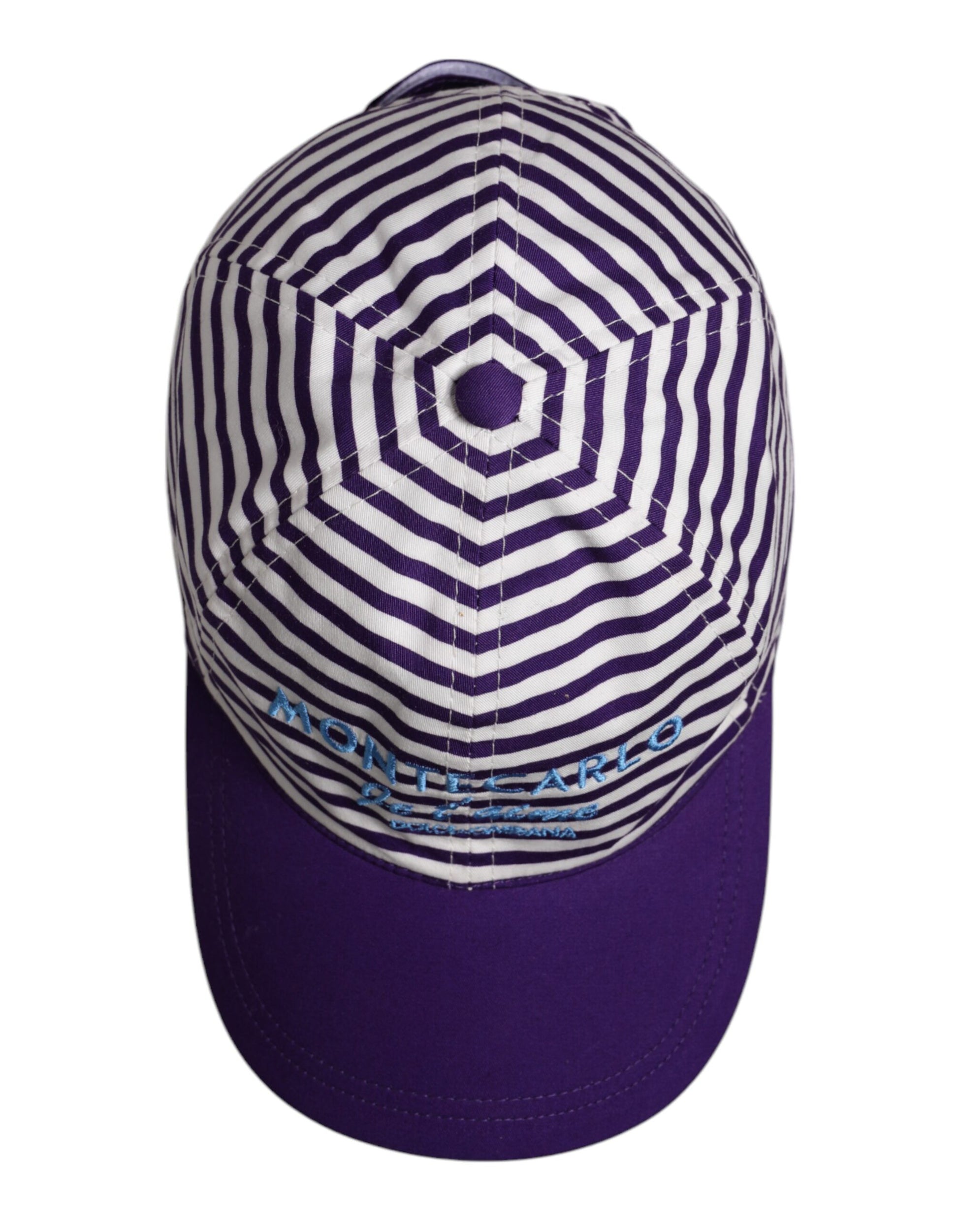 White Purple Stripe Cotton Women Baseball Cap