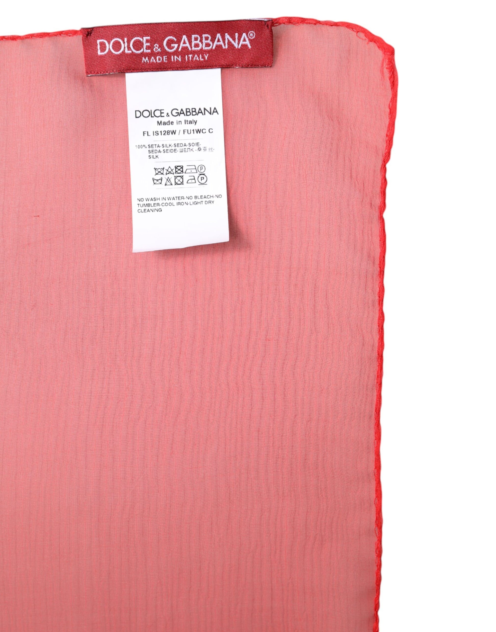 Red Silk Rectangle Women Wrap Shawl Scarf