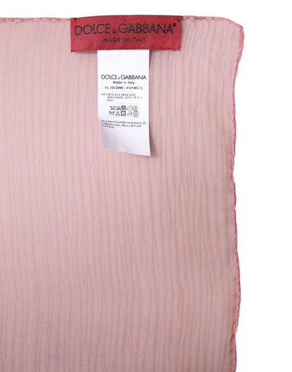 Pink Silk Rectangle Women Wrap Shawl Scarf