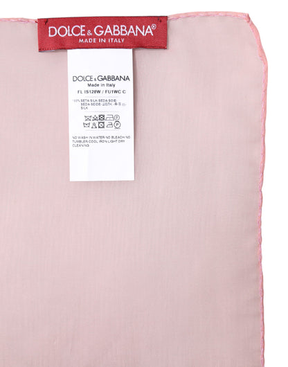 Pink Silk Rectangle Women Wrap Shawl Scarf