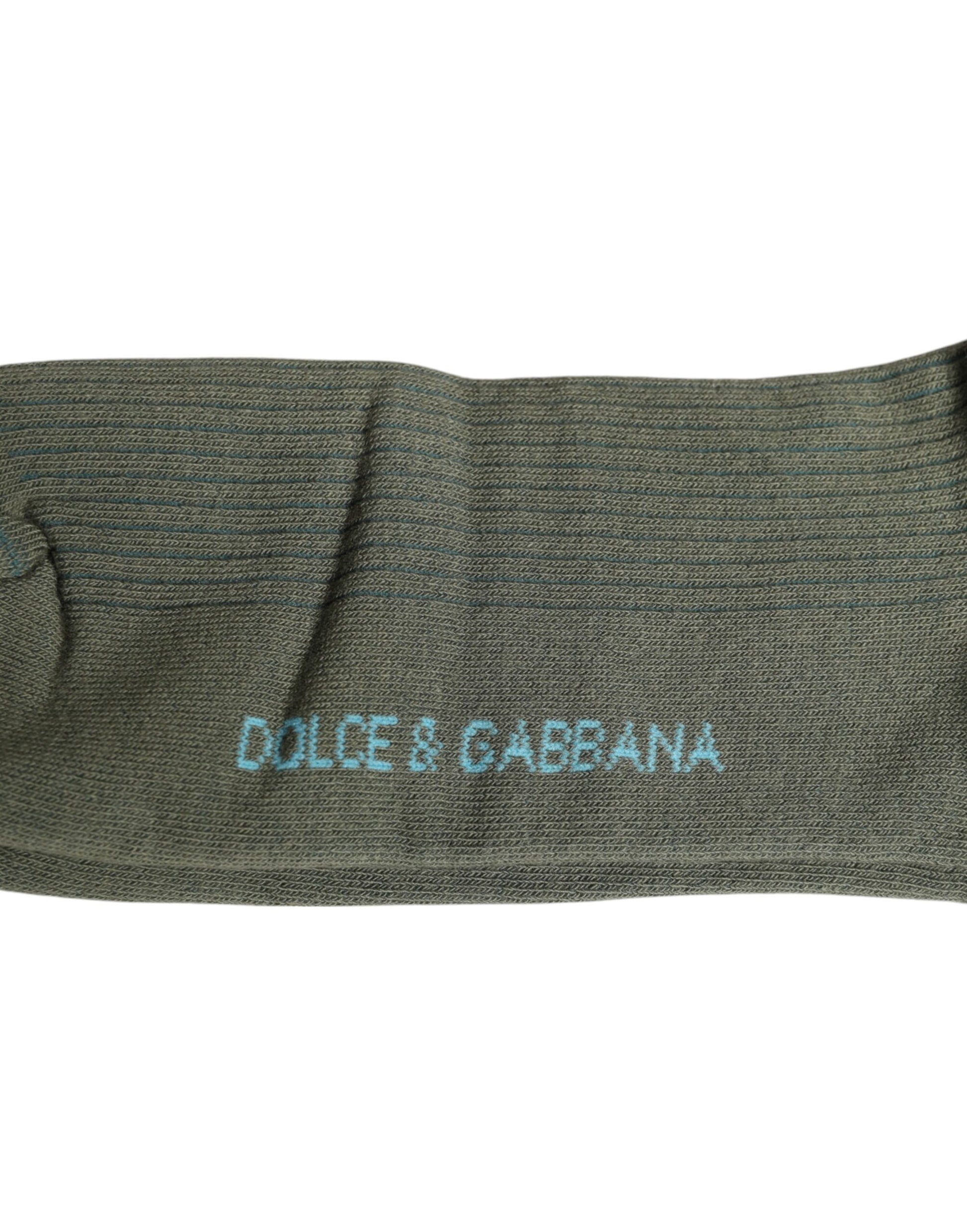 Gray Cotton DG Bear Mid Calf Socks