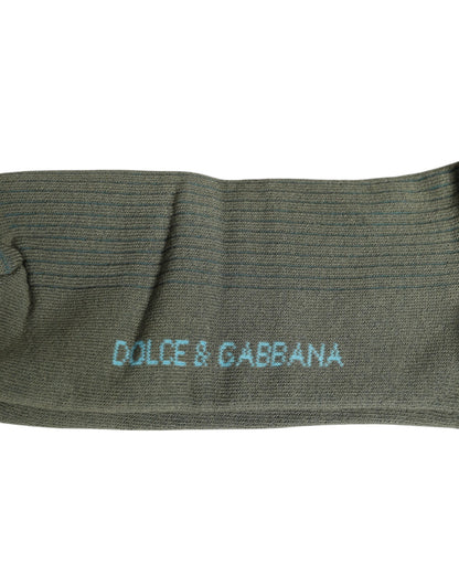 Gray Cotton DG Bear Mid Calf Socks