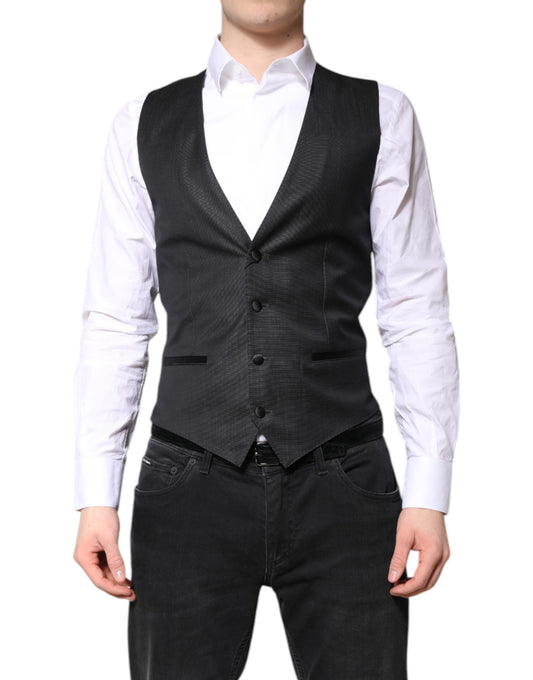 Chaleco Negro Lana Vestido Chaleco Formal