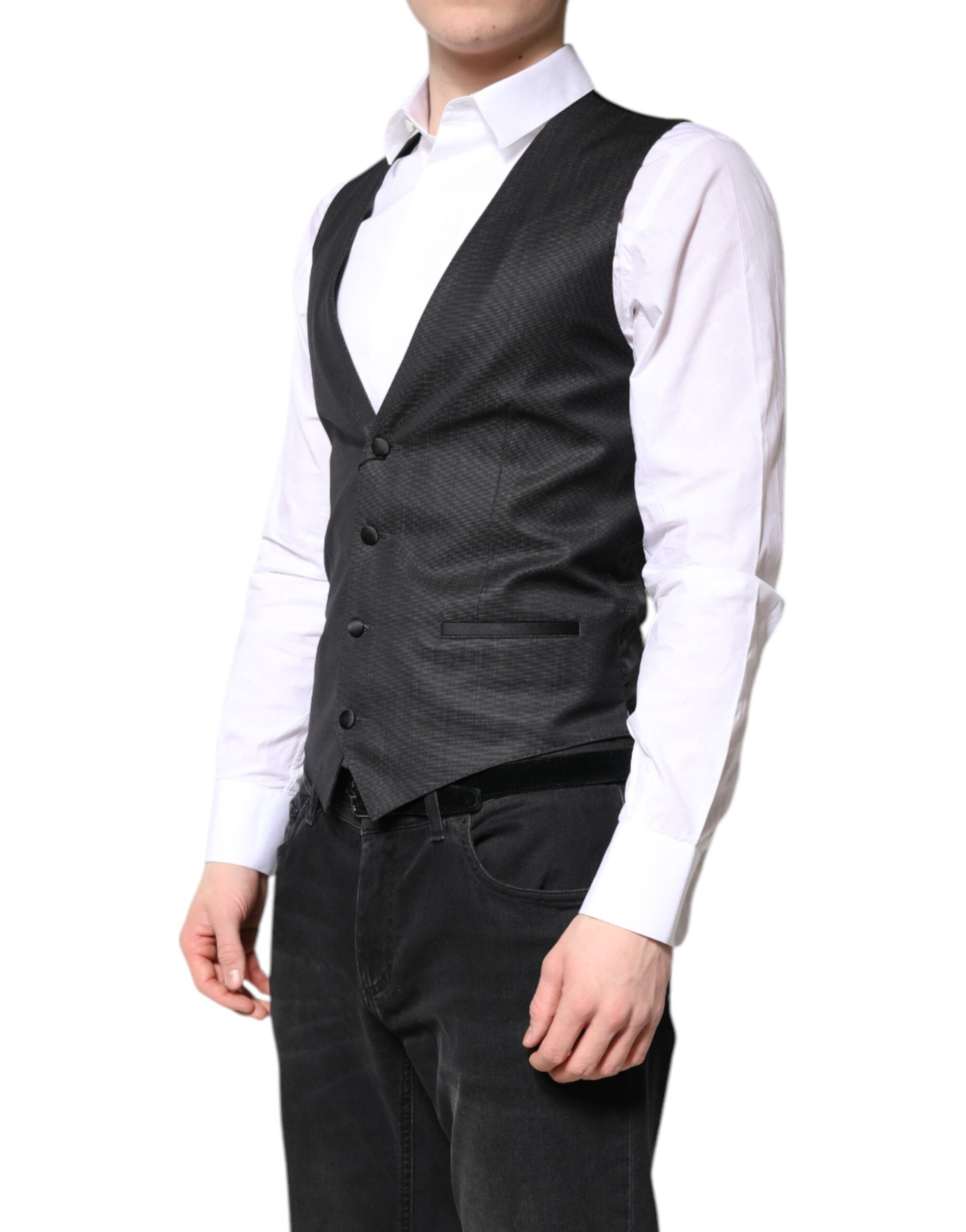 Chaleco Negro Lana Vestido Chaleco Formal