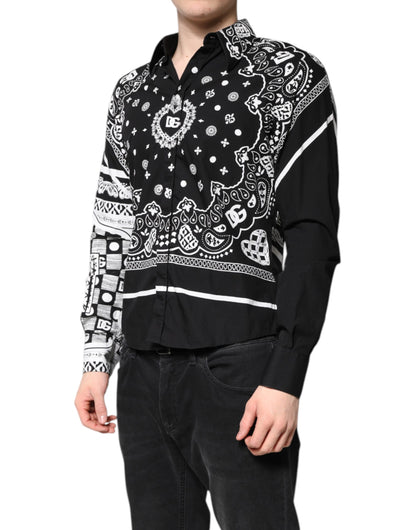 Black White Bandana MARTINI Casual Shirt