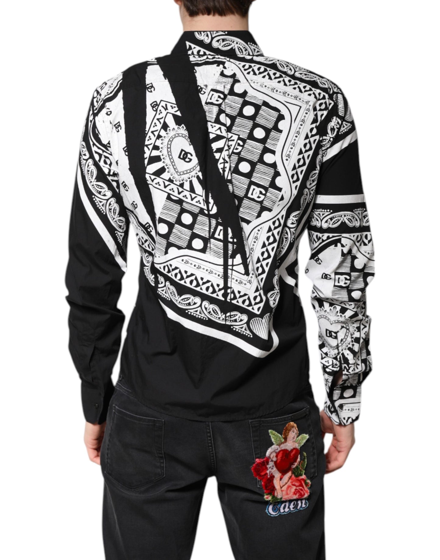 Black White Bandana MARTINI Casual Shirt