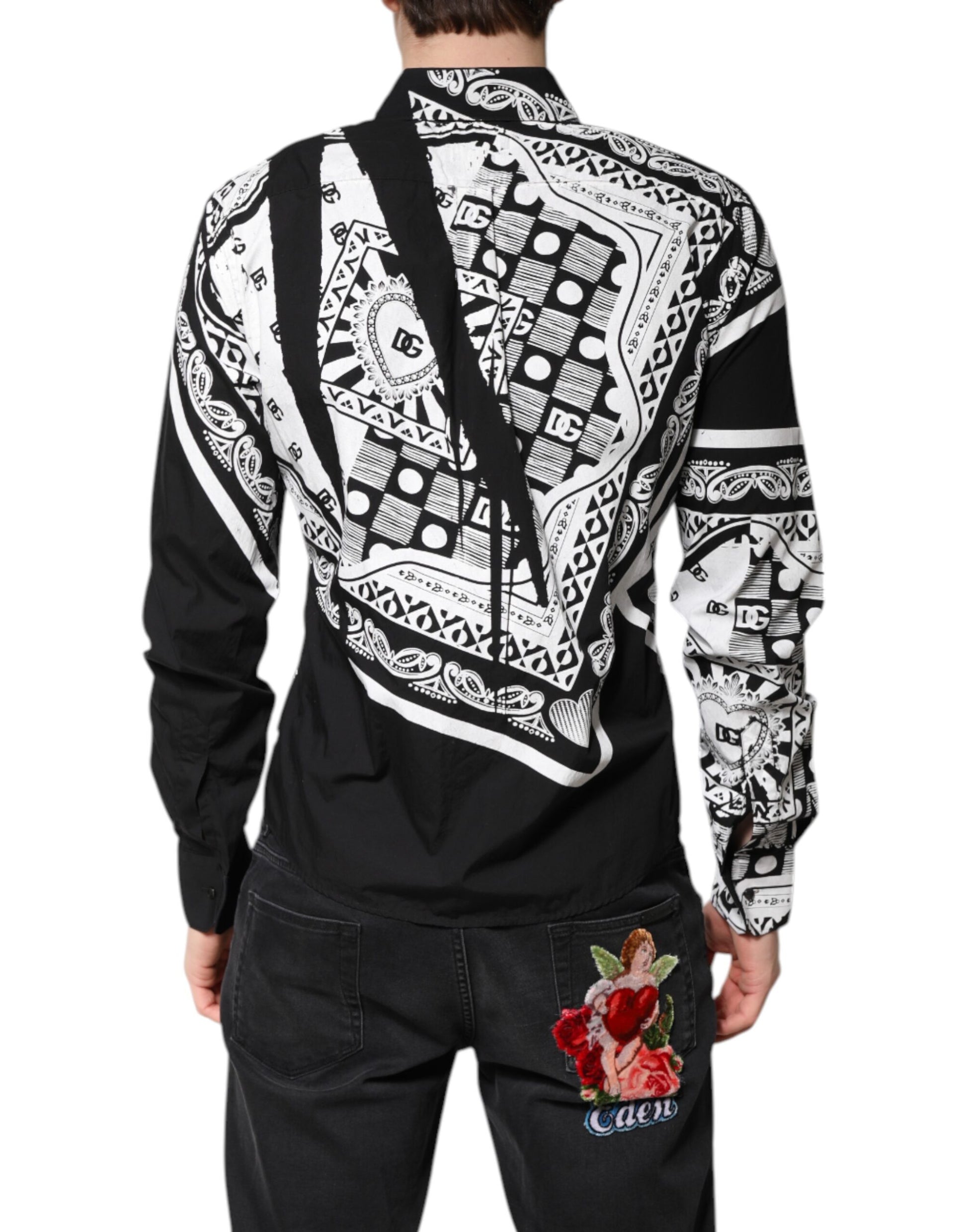 Black White Bandana MARTINI Casual Shirt