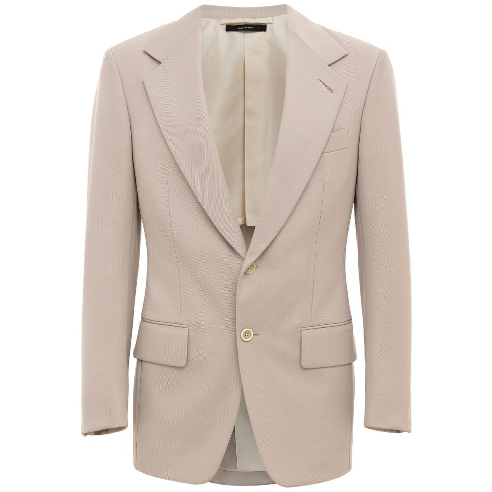 Beige Wool Suit & Blazer
