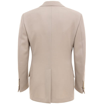 Beige Wool Suit & Blazer