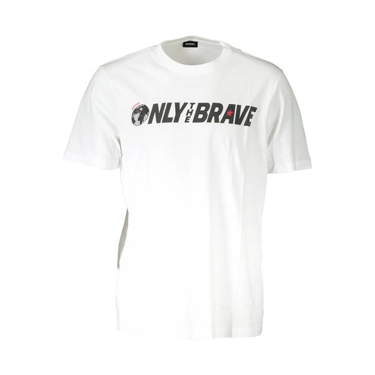 Camiseta blanca de algodón para hombre