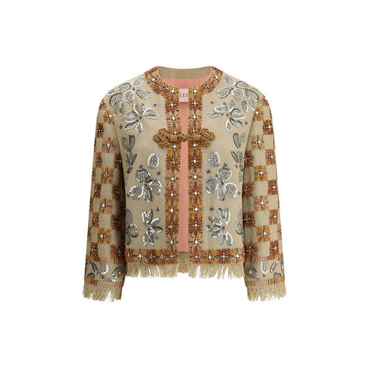 Embroidered Jacket with strass and sequins