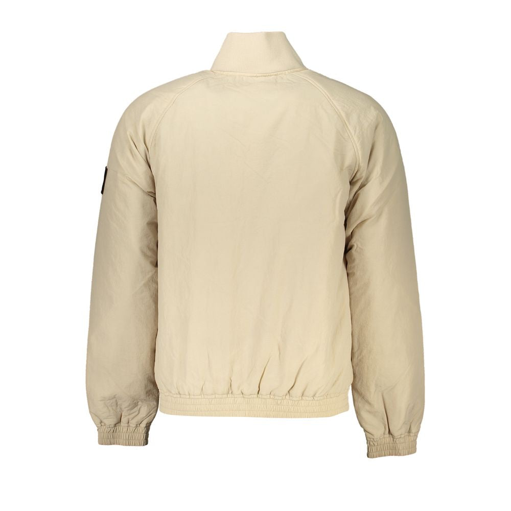 Chaqueta de diseño beige de manga larga