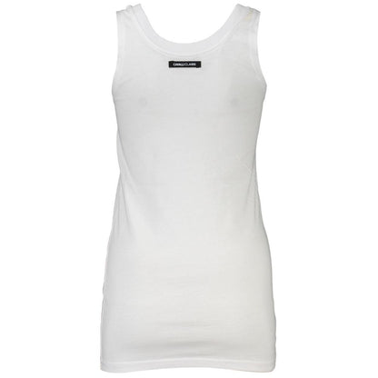 Top blanco de algodón para mujer