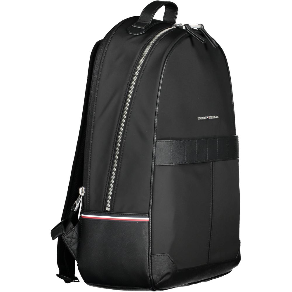 Mochila de poliéster negra para hombre