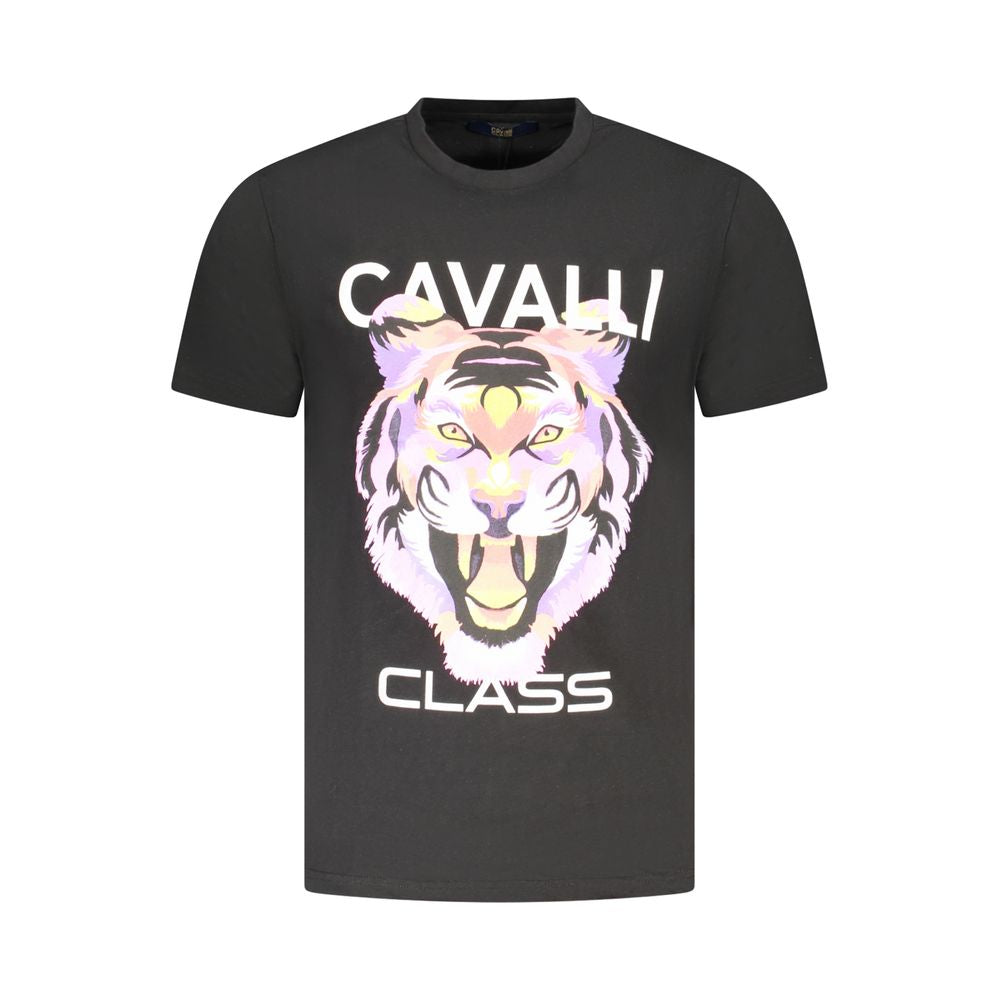 Camiseta negra de algodón para hombre