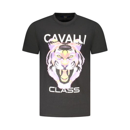 Camiseta negra de algodón para hombre