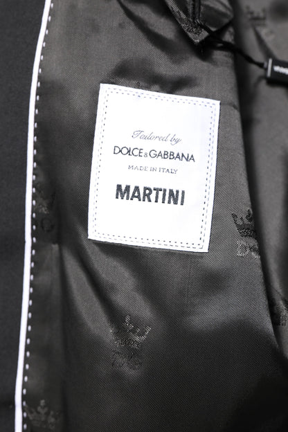 Black MARTINI Double Breasted Coat Blazer