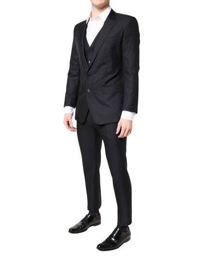 Blue MARTINI Wool Formal 3 Piece Suit
