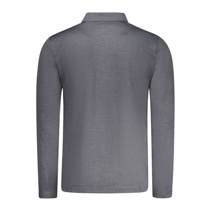 Polo negro de algodón para hombre