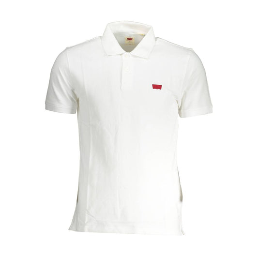 Polo blanco de algodón para hombre