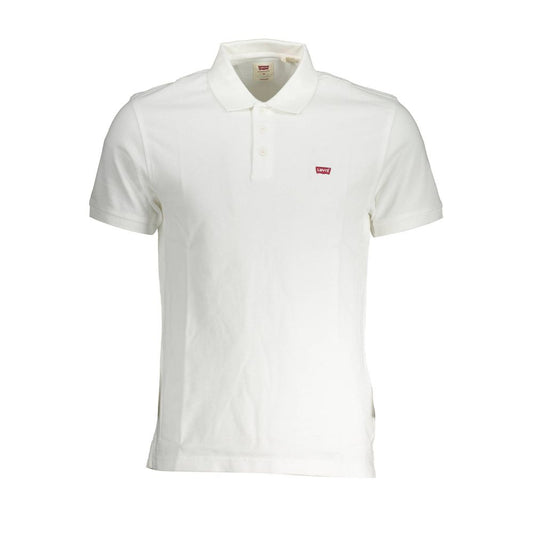 Polo blanco de algodón para hombre