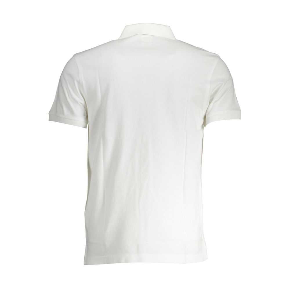Polo blanco de algodón para hombre