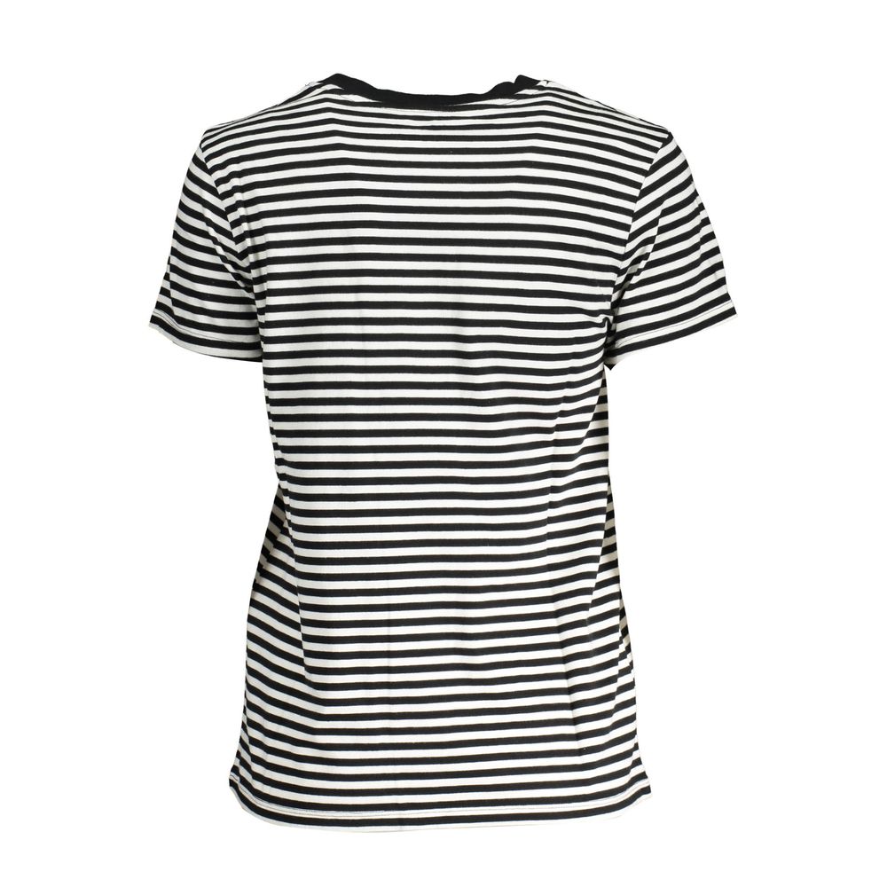 Camiseta negra de algodón para mujer
