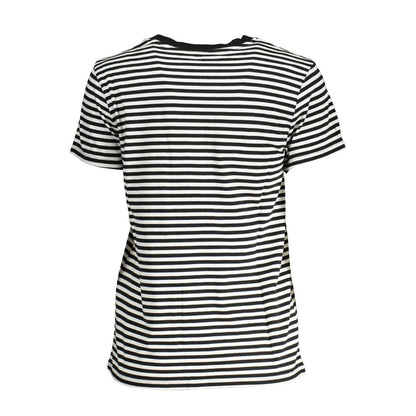 Camiseta negra de algodón para mujer