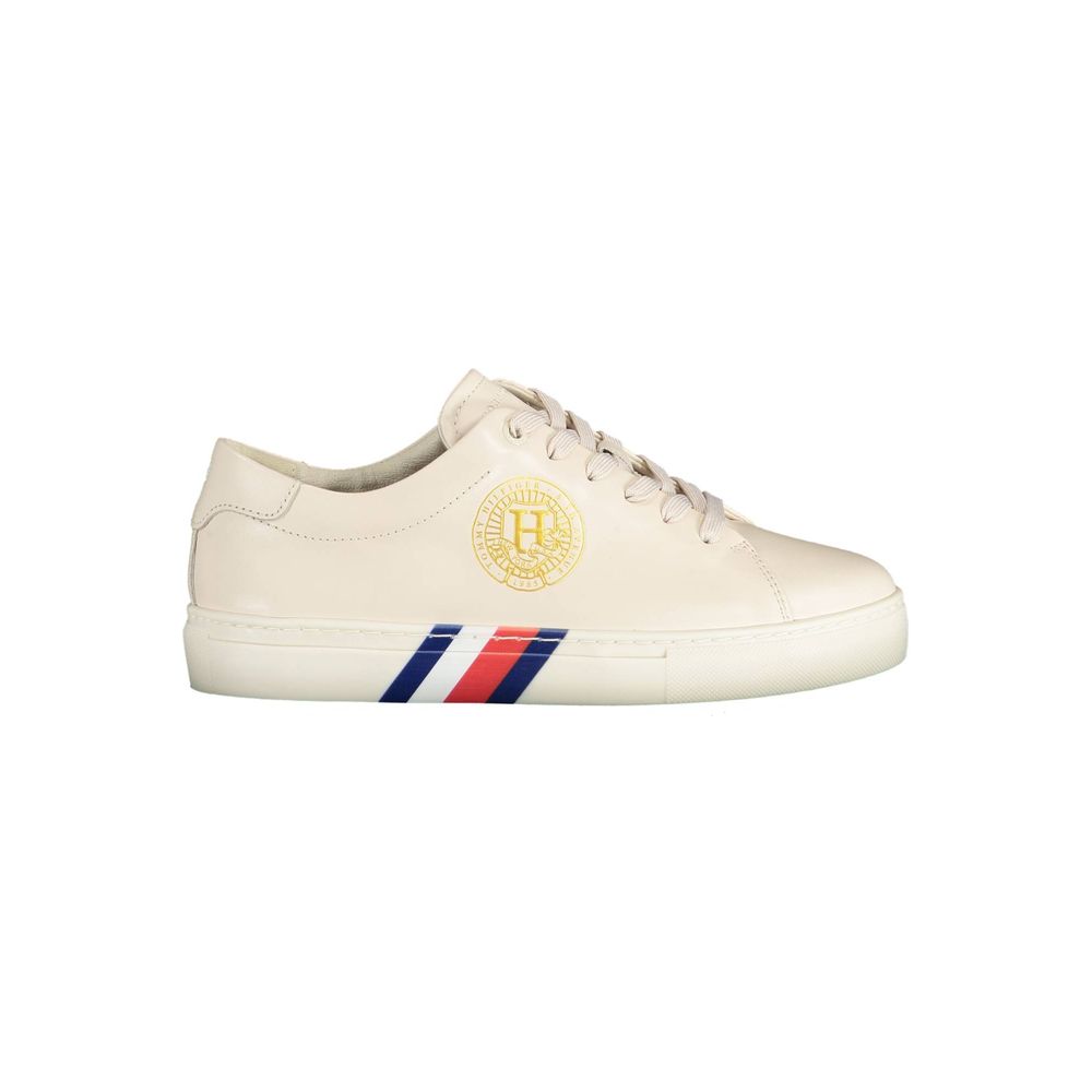 Sneaker Mujer Piel Beige
