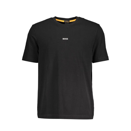 Camiseta negra de algodón para hombre