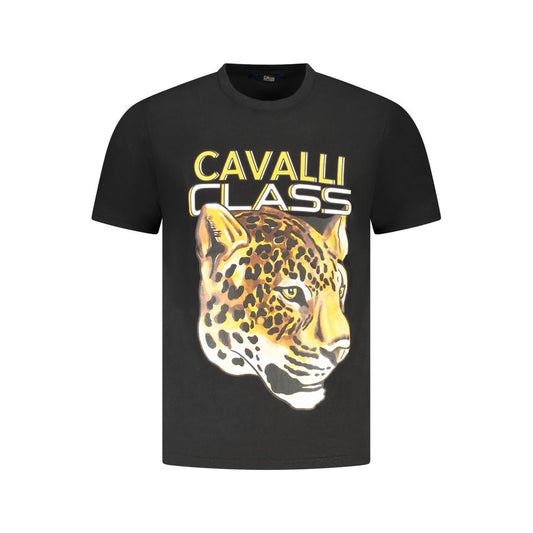 Camiseta negra de algodón para hombre